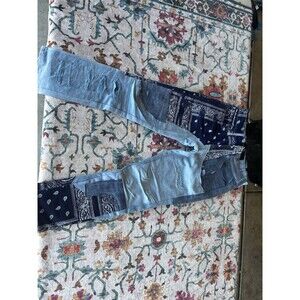 Jordan Craig Boys Size 8 Ross Represent Bandana Patchwork Distressed Jeans